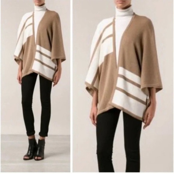 Brochu Walker The City Poncho Jasper Heather Pearl One Size Cream Brown - Picture 1 of 11